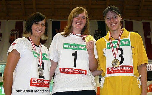 v.l.: 2. Lisa Adler (Tirol), Sieger Iris Mrkl (Tirol), 3. Manuela Gamsler (Ktn) 